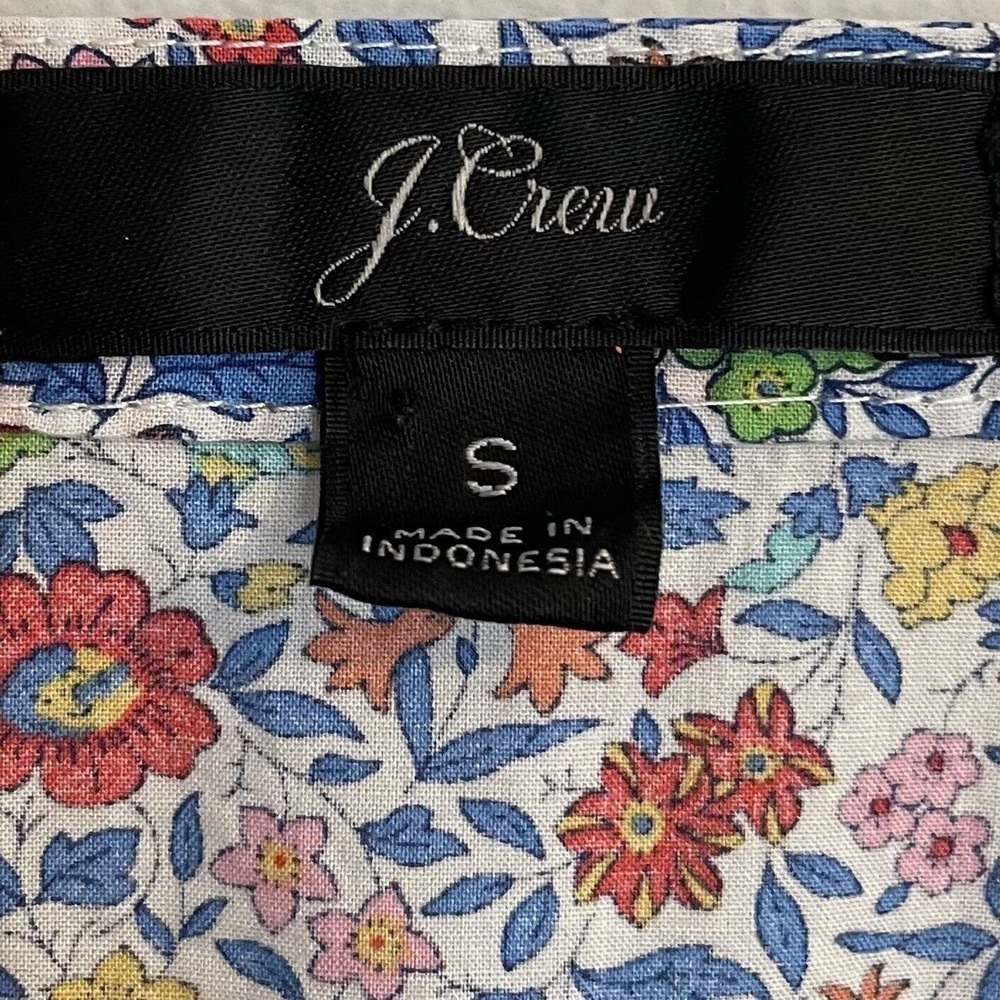 J. Crew Dress Tie-Waist Mini Dress Size S Ditsy Floral L7113 Dolman 3/4 … - Picture 7 of 9